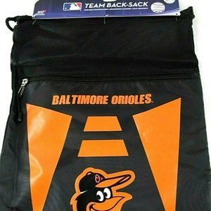 Baltimore Orioles MLB Cinch Back-Sack Black Drawst